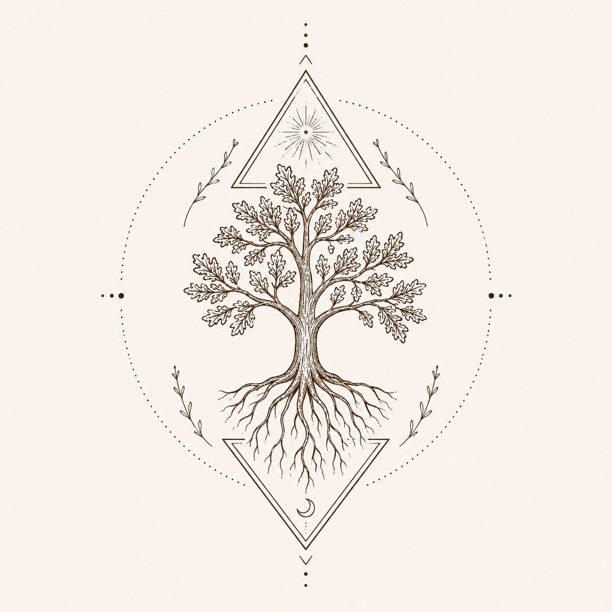 The Rising Oak oak tree emblem